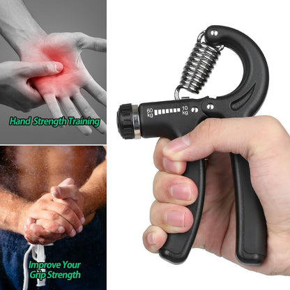Hand Grip, Antebrazo Ejercitar, Fortalecedor De Agarre De Manos, Resistencia Ajustable 10-60Kg (22-132Lbs), Ejercitador De Manos Antideslizante, Para Músicos Atletas